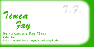 timea fay business card