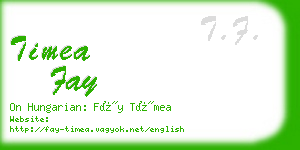timea fay business card